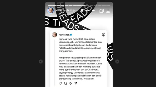 Raline Shah Bereaksi Usai Dirujak Warganet Imbas Komentar Soal Konflik  Israel vs Palestina: Tuhan Tahu Saya Support Palestina Sejak Lahir -  ShowBiz Liputan6.com