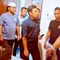 Unit Resmob Sat Reskrim Polres Balangan dan Unit Kamneg Intelkam Polres Balangan menangkap MH di hotel (Liputan6.com/ist)