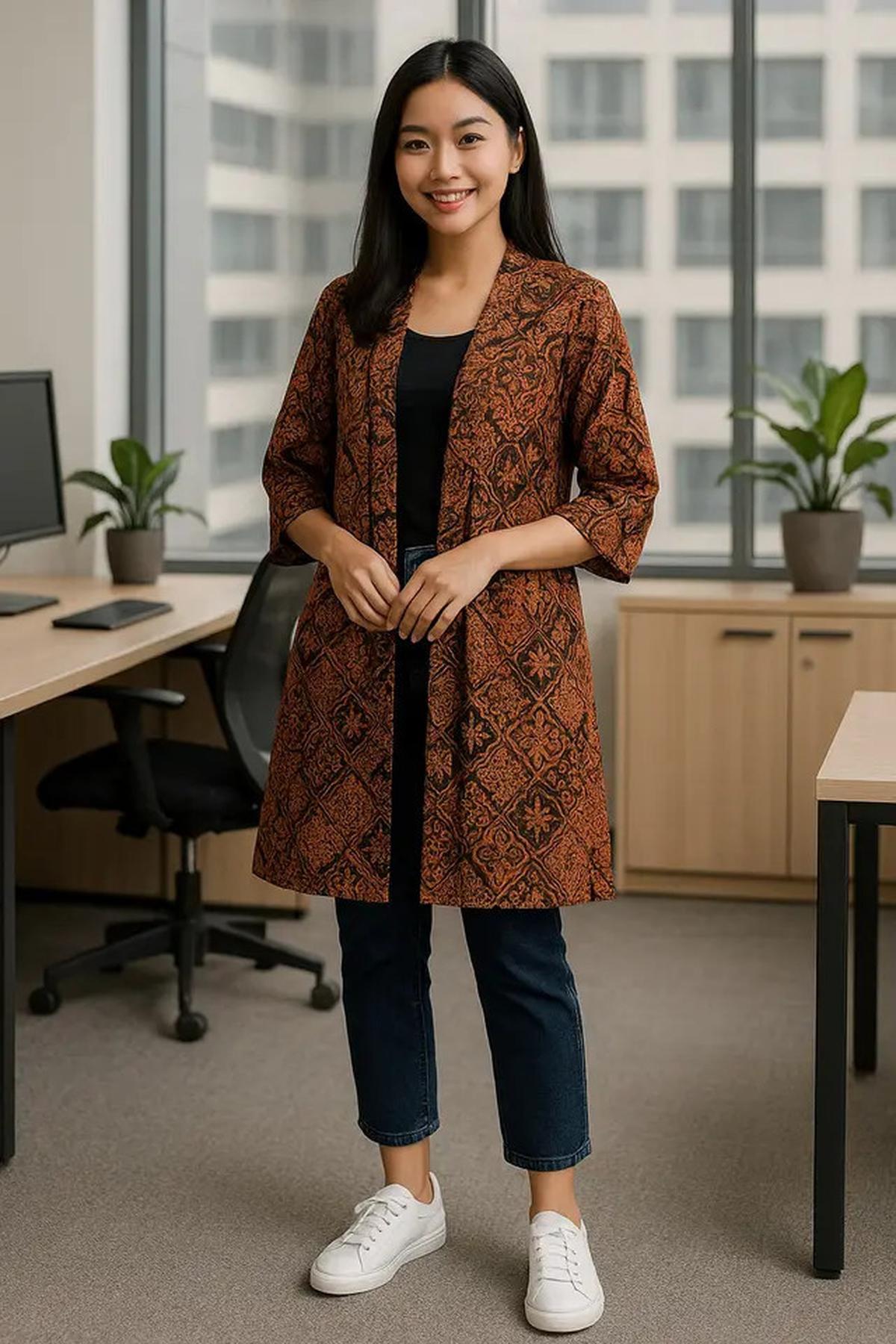 12 Model Baju Batik Tunik Kantor 2025 yang Bikin Gaya Formal Jadi Terlihat Lebih Trendy