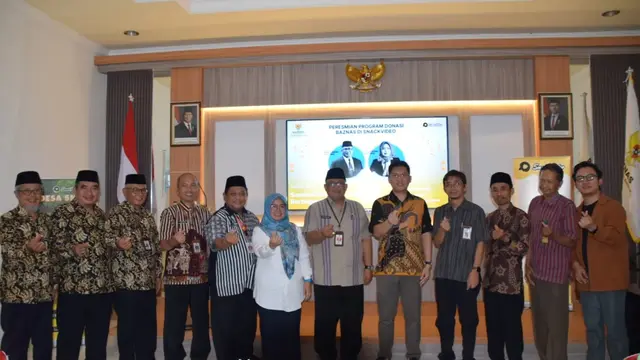 Baznas Kabupaten Banyumas, Jawa Tengah menggandeng aplikasi platform SnackVideo, untuk menghadirkan fitur donasi Zakat, Infak, dan Sedekah (ZIS) secara online terutama momen Ramadan. (Liputan6.com)