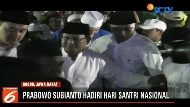 Dalam sambutannya, Prabowo menyatakan tak akan menyia-nyiakan dukungan yang diberikan ulama, habaib, dan para santri.
