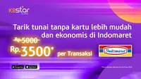 KBstar Kini Bisa Tarik Tunai Tanpa Kartu di Gerai Indomaret Seluruh Indonesia/Istimewa.