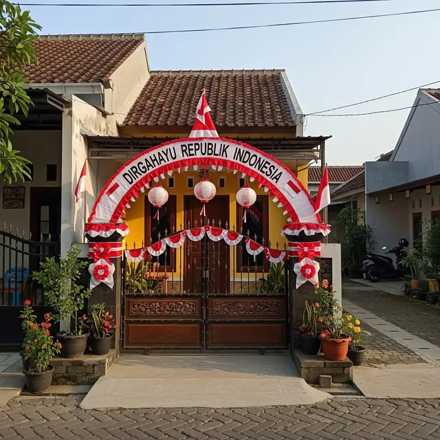 9 Ide Dekorasi 17 Agustus di Pagar Rumah, Tampilan Hunian Makin Meriah