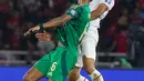 Pada menit ke-32, timnas Indonesia unggul 1-0 lewat gol yang dicetak Marselino Ferdinan. (Liputan6.com/Herman Zakharia)