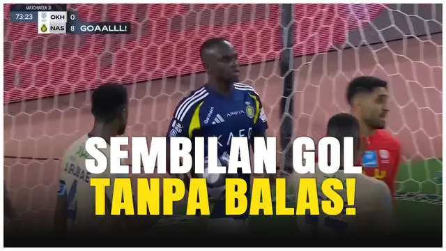 VIDEO: Cristiano Ronaldo Absen? Enggak Masalah! Al Nassr Bantai Al Akhdoud Sembilan Gol Tanpa Balas