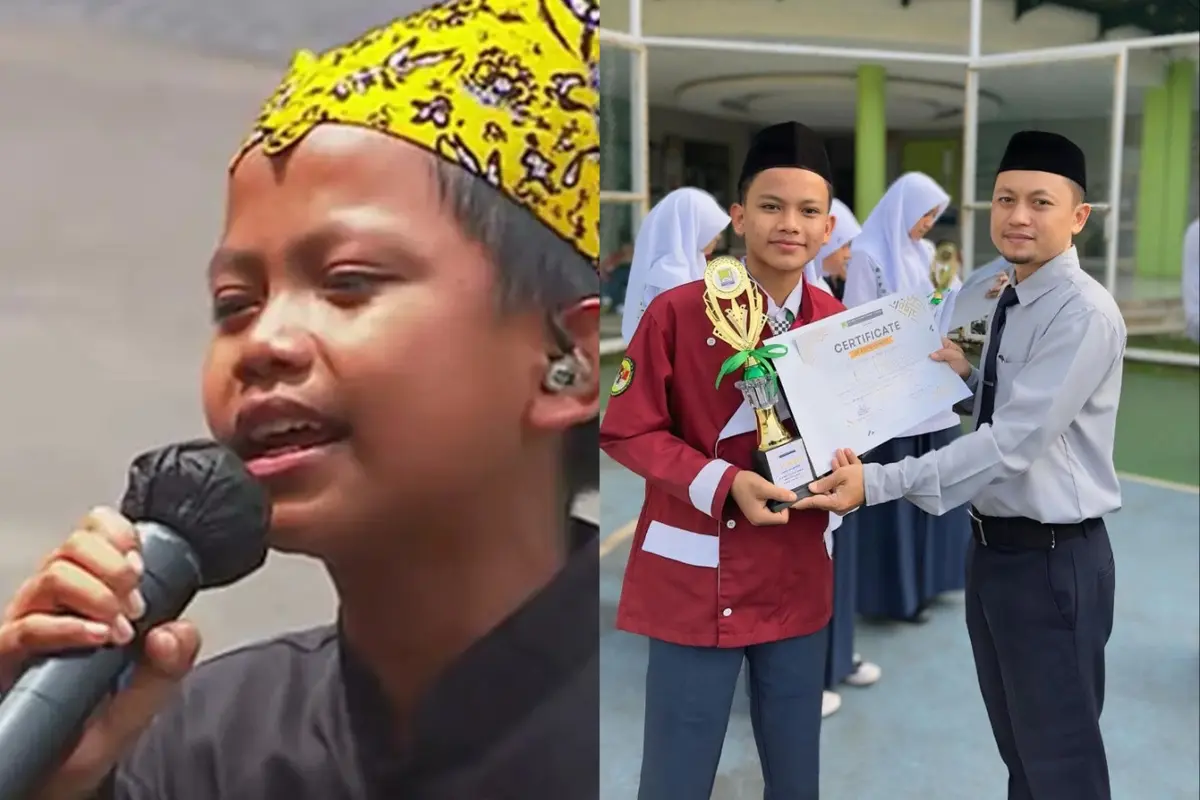 Potret Farel Prayoga Juara Lomba Azan di Sekolah/Instagram @rais_simpson