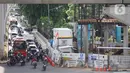 Suasana proyek skybridge Stasiun MRT Asean-Halte Transjakarta CSW di Kebayoran Baru, Jakarta, Selasa (21/1/2020). Jembatan layang ini nantinya akan memudahkan penumpang mengakses salah satu moda transportasi baik di MRT Stasiun Asean atau Halte Transjakarta CSW. (Liputan6.com/Immanuel Antonius)