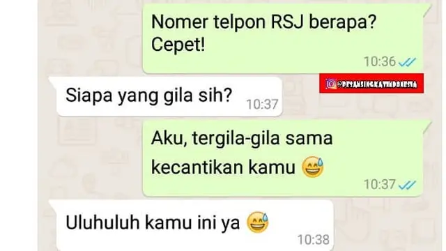 gombalan maut (foto: @pesansingkatindonesia)