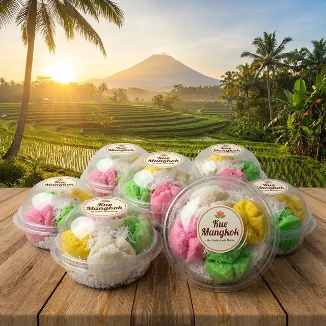 Ilustrasi Ilustrasi Kue Mangkok jadi Ide Jualan dari Tepung Terigu dan Tapioka/Gemini AI