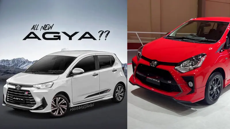 Render dan Toyota Agya saat ini