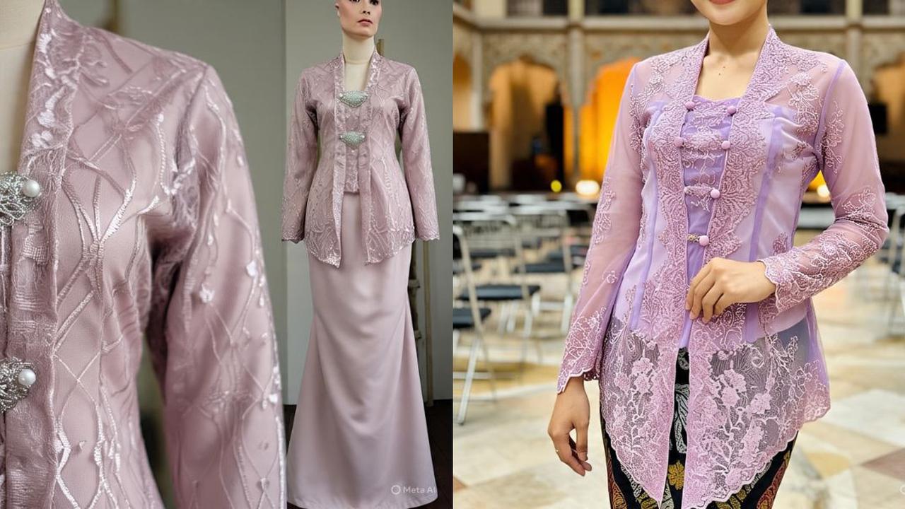 Model Kebaya Panjang Kancing Depan yang Trendi dan Anggun