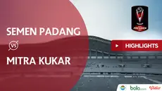 Semen Padang meraih kemenangan atas Mitra Kukar.  di Piala Presiden 2019 dengan skor akhir 2-0 pada laga terakhir di Grup B yang dimainkan di Stadion Patriot Chandrabhaga, Kamis (14/3/2019).