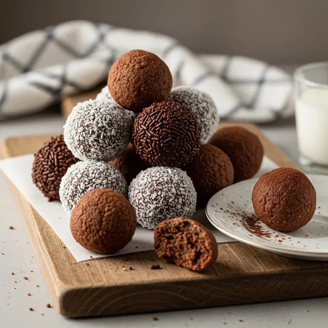 Resep Bola-Bola Coklat 3 Bahan (AI)