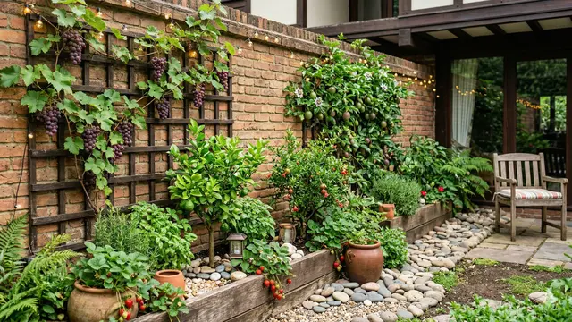 Inspirasi Kebun Buah di Tembok Belakang Rumah (Foto: ChatGPT)