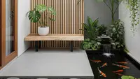 9 Ide Teras Minimalis dengan Kolam Koi, Estetik dan Menenangkan