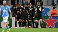Juventus menang 3-0 atas Malmo pada laga perdana fase grup H Liga Champions 2021/2022 di Stadion Eleda, Malmo, Swedia, Rabu (15/9/2021). (AFP/Jonathan Nackstrand)