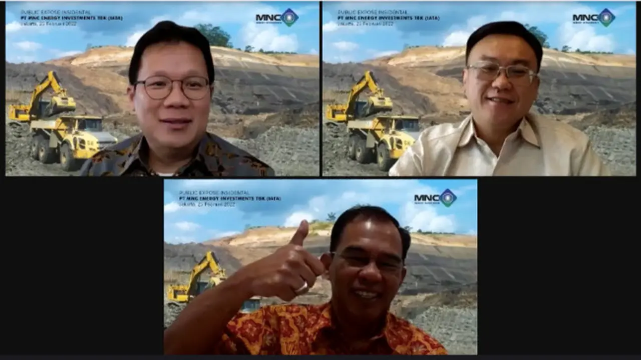 Paparan publik insidentil PT MNC Energy Invesments Tbk (IATA), Jumat, (25/2/2022) (Foto: tangkapan layar/Pipit I.R)