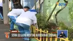 Siswa SD Ujung Menteng 04 Jakarta Timur bersihkan sekolah untuk meningkatkan kesadaran pencegahan demam berdarah.