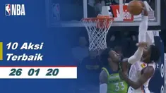 Berita video mengenai 10 aksi terbaik pada kompetisi basket NBA per 26 Januari 2020. Lebron James, guard dari Los Angeles Lakers mendominasi dengan aksinya.
