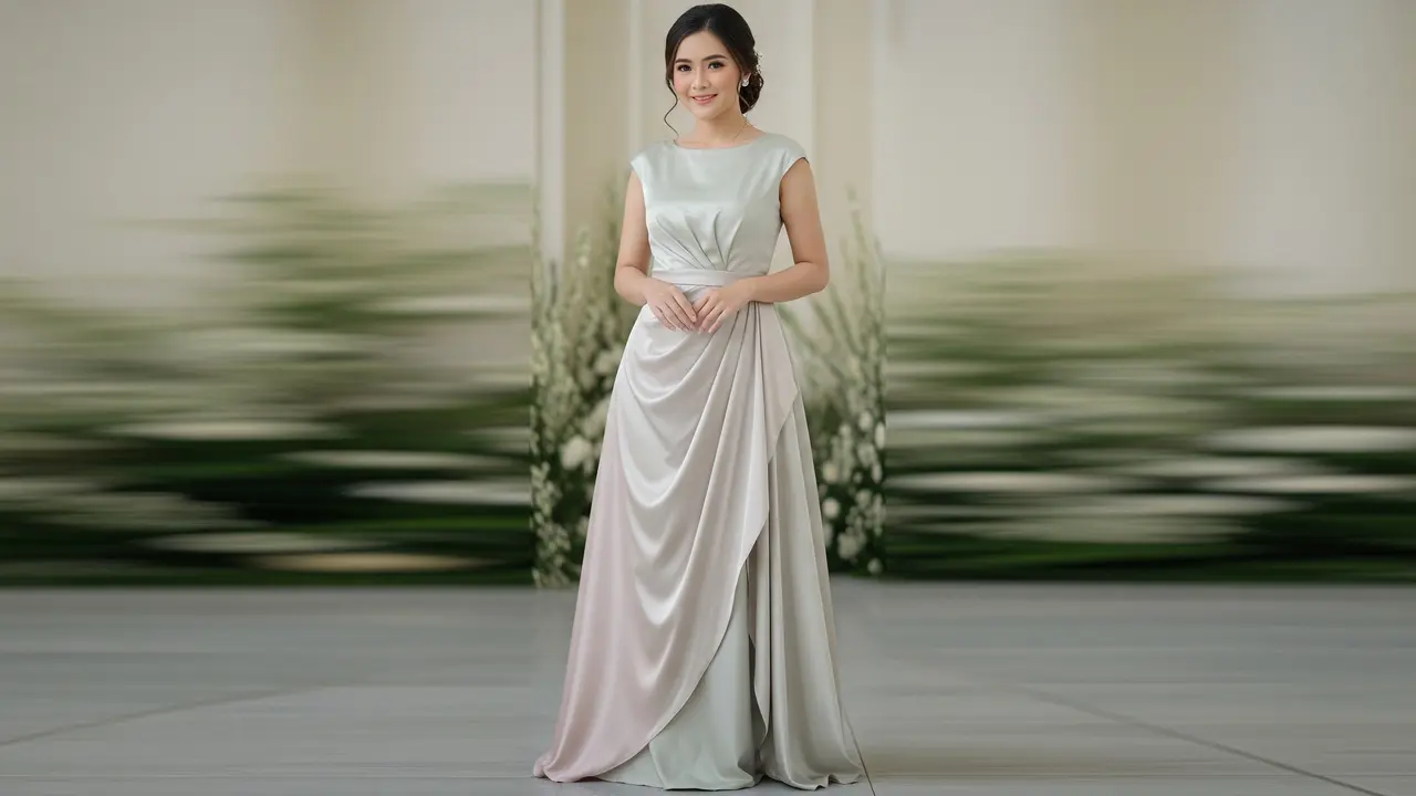 Model Baju Bridesmaid Bahan Satin