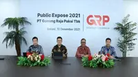 Paparan publik PT Gunung Raja Paksi Tbk (GGRP), Jumat (10/12/2021) (Foto: PT Gunung Raja Paksi Tbk)