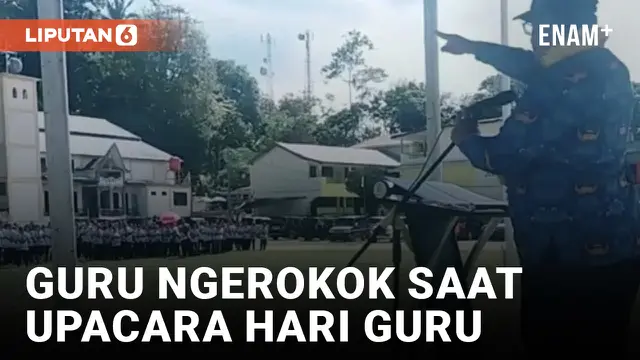 Geram! Bupati Samosir Semprot Guru yang Ngerokok Saat Upacara Hari Guru