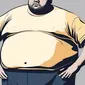 Perut Buncit Ganggu Keperkasaan Pria? Coba Tips Jitu dari Dr. Zaidul Akbar! (Ilustrasi Perut Buncit/Obesitas/Overweight by AI)