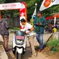 Motor Dinas Perhubungan Kota Depok tampak terlihat digunakan saat soft launching pasangan Imam-Ririn untuk Pilkada Depok 2024, di Situ Rawa Kalong, Cimanggis, Depok (Istimewa)