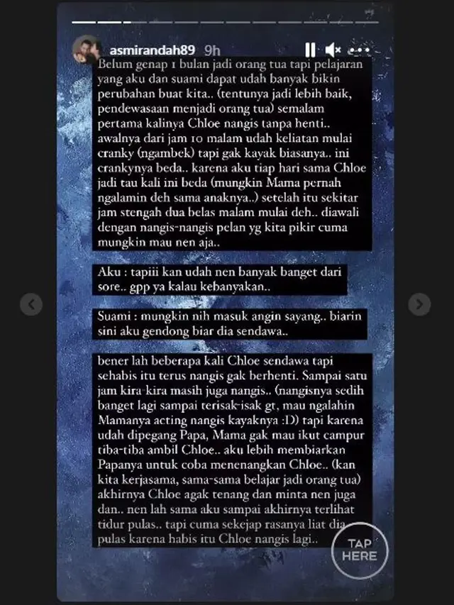 Asmirandah panik anaknya alami Purple Crying