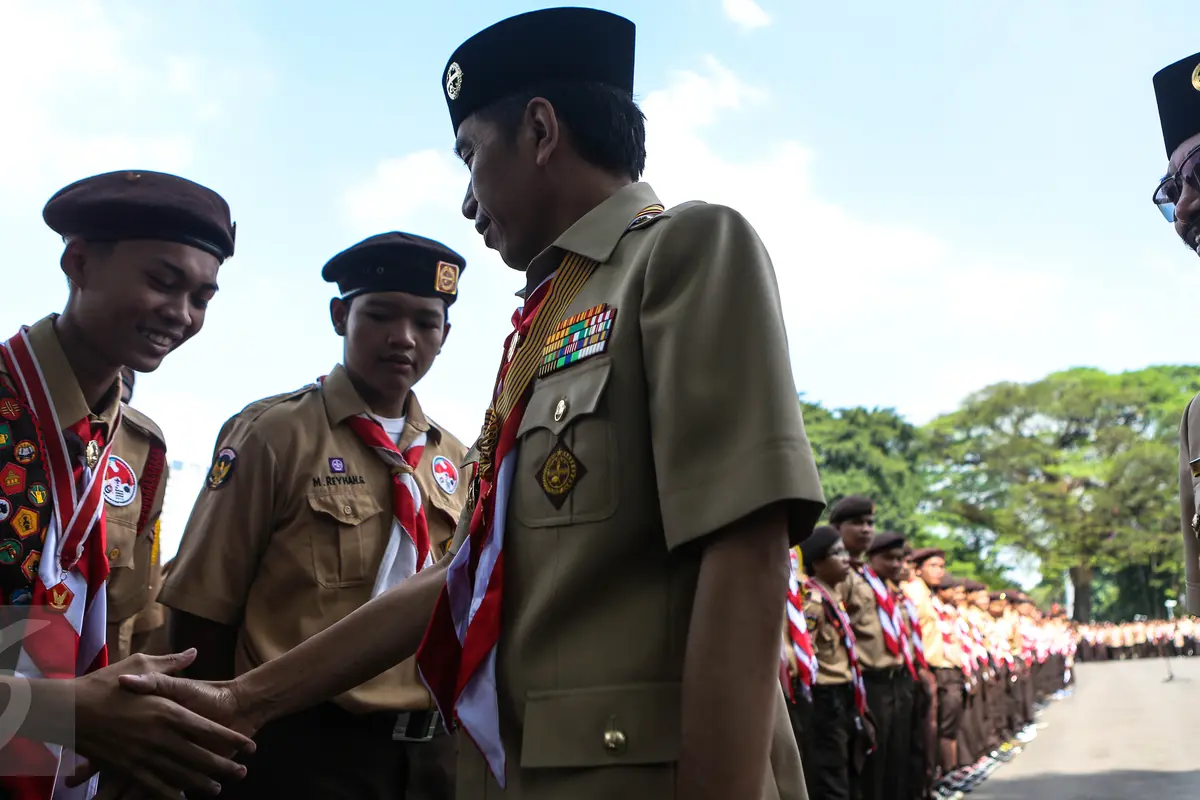 20150724-Jokowi Lepas Kepergian 462 Kontingen Pramuka ke Jepang-Jokowi 4