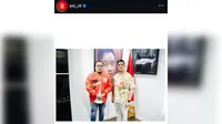 Aulia Rachman foto bareng Kaesang Pangarep (Tangkapan layar Instagram @psi_id)