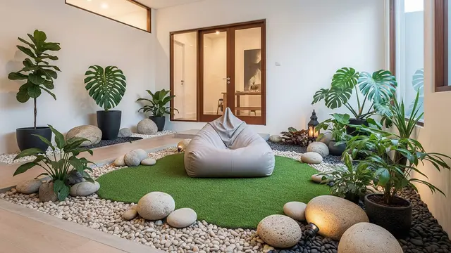 Desain Taman Kering yang Tetap Cantik Meski Jarang Disiram