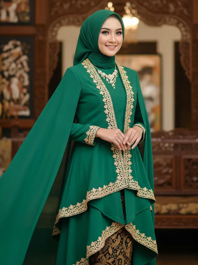 Model Baju Kurung Wanita Modern Lebaran 2026 (Image by Gemini AI)