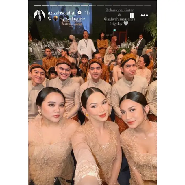 6 Potret Bridesmaid dan Groomsmen Thariq Halilintar – Aaliyah Massaid, Turut Bahagia