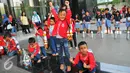 Sejumlah Anak PAUD tampak bergembira saat mengikuti sesi permaianan dalam acara Playday di Gedung KPK baru, Kuningan, Jakarta, Kamis (19/5). KPK adakan Playday Anti Korupsi yang diikuti anak-anak PAUD/TK(Liputan6.com/Yoppy Renato)