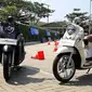 Yamaha Fino kini menggunakan ban dengan tapak lebih lebar. (Septian/Liputan6.com)