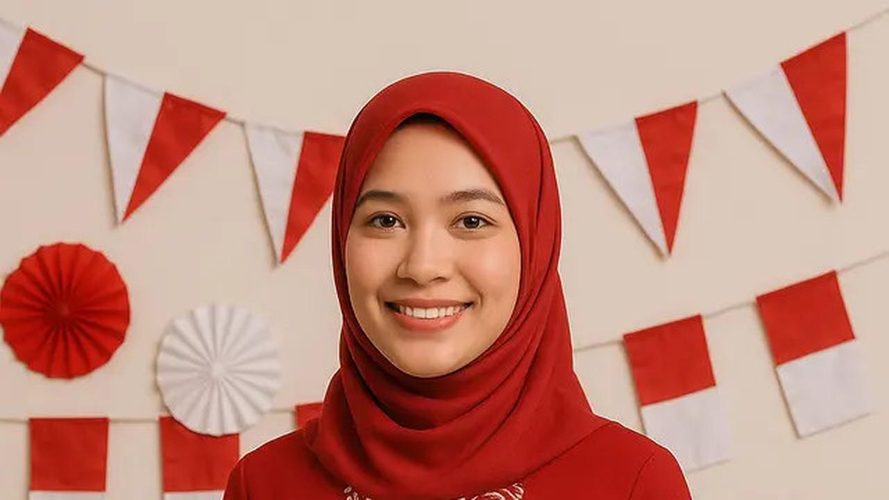 7 Atasan Batik Kombinasi Polos Modern Tema Hari Kemerdekaan 17 Agustus 1945 HUT RI ke-80