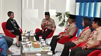 Ketua Kwarnas Gerakan Pramuka Komjen Budi Waseso atau Buwas saat dialog bersama Direktur Pemberitaan Kompas TV Rosiana Sillahi. (Istimewa)