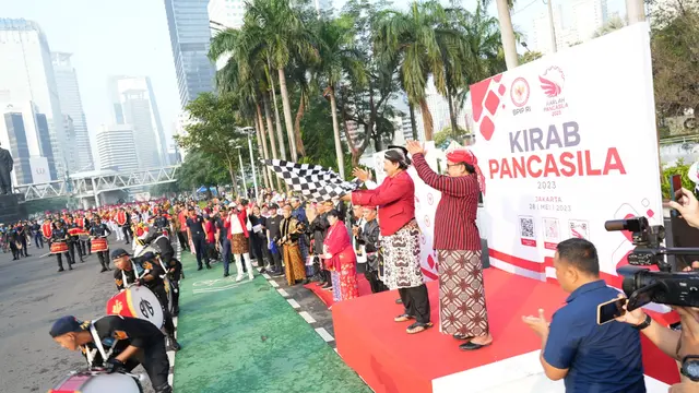 Sambut Harlah Pancasila 1 Juni, Ini Kemeriahan Kirab Pancasila Bersama BPIP di Jakarta