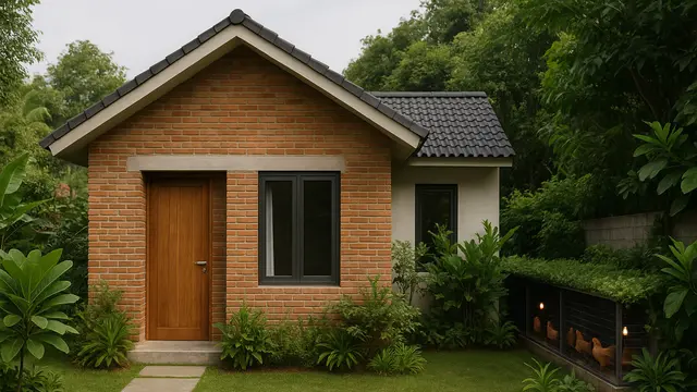 Ilustrasi Rumah dengan Kandang yang Tersembunyi/via Chat GPT