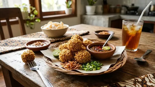 Resep Pentol Mie Crispy/AI Generated