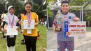 Dua anak Krisdayanti dan Raul Lemos meraih prestasi membanggakan. Putri cantiknya, Amora Lemos meraih juara 1 dalam kompetisi anggar,  sedangkan anak laki-lakinya Kellen bersama timnya juga meraih juara 1 kompetisi futsal. [Instagram/raullemos06]