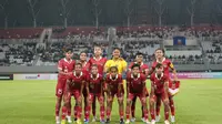 Starting line up Timnas Indonesia U-19 Putri saat berhadapan dengan Thailand di babak semifinal Piala AFF U-19 Putri U-19 2023 di Stadion Gelora Sriwijaya, Palembang, Kamis (14/7/2023). (Dok. PSSI)
