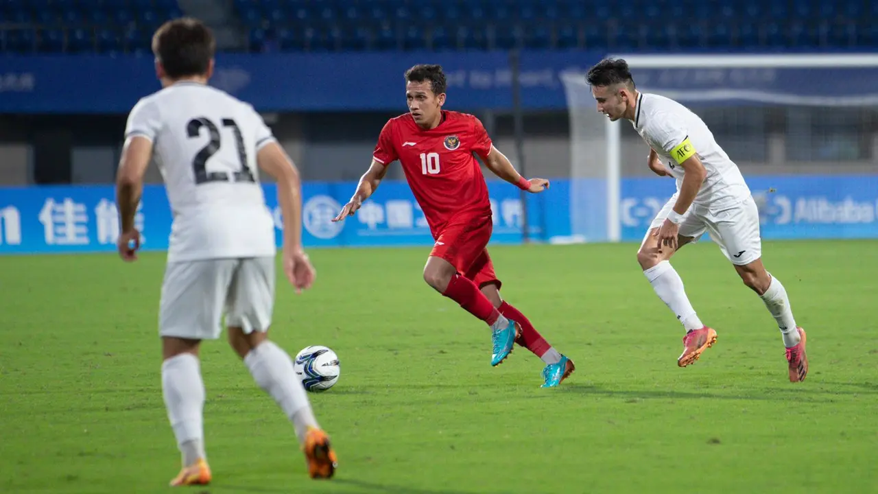 Timnas Indonesia melawan Kirgistan di Asian Games 2023