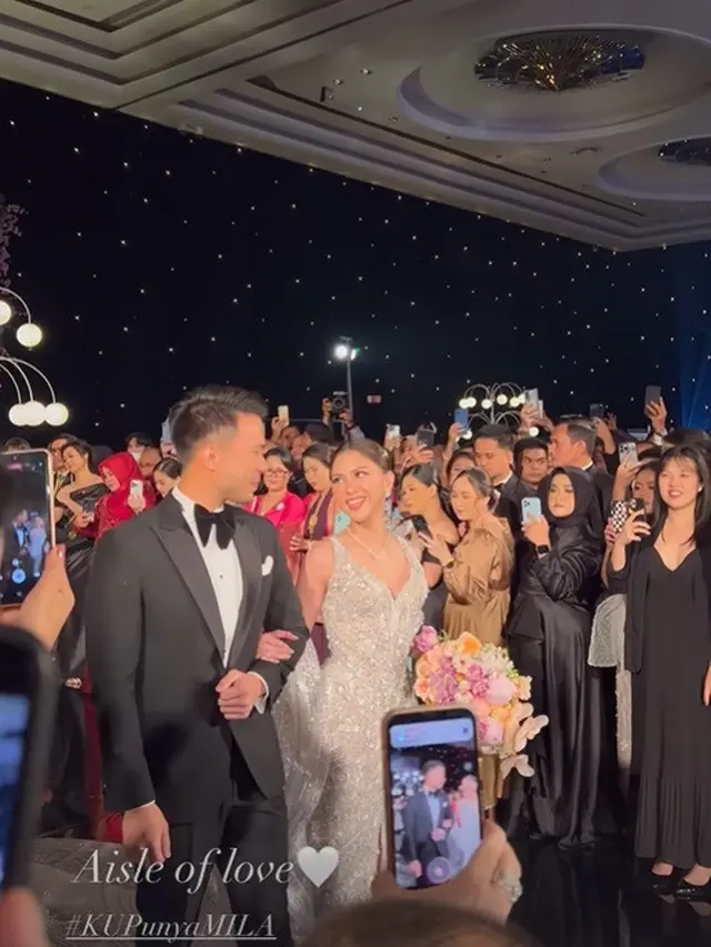 Resepsi pernikahan Jessica Mila dan Yakup Hasibuan di helar di Hotel Raffles, Jakarta Selatan, Sabtu (13/5/2023). (Foto: Instagram Storie jscmila)