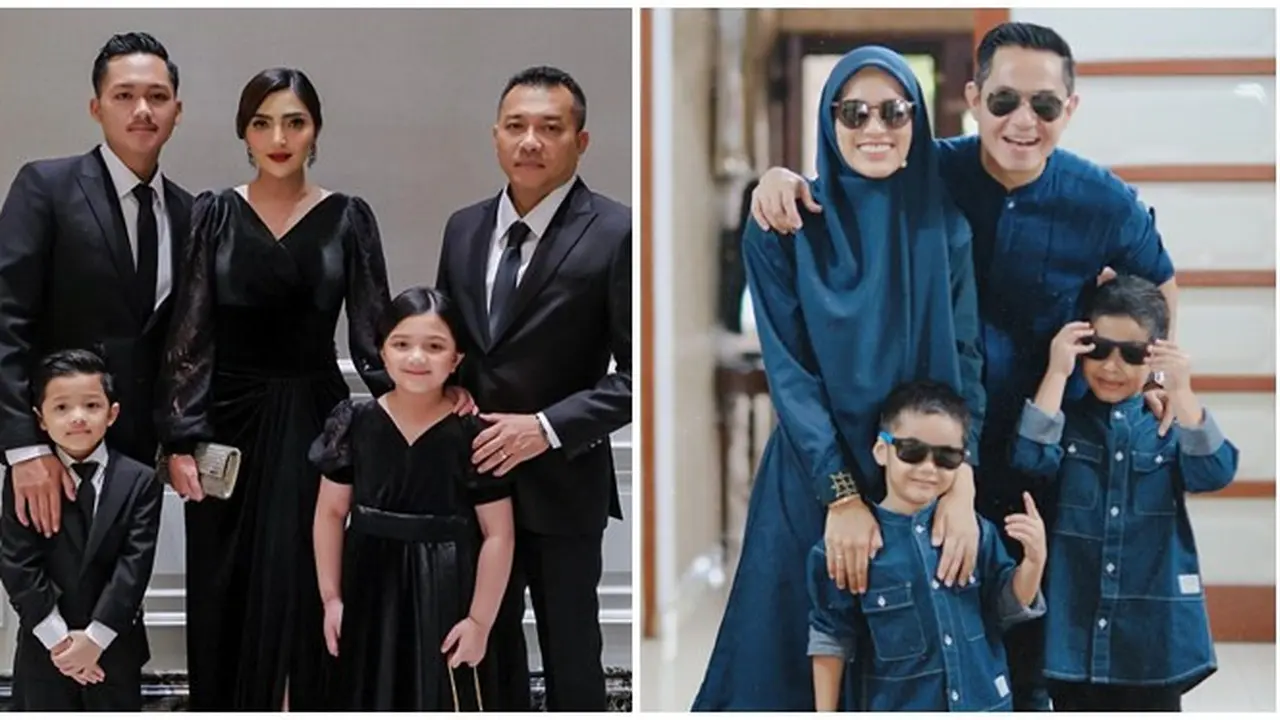Potret 8 Keluarga Artis Kompak Pakai Baju Senada, Seru Banget