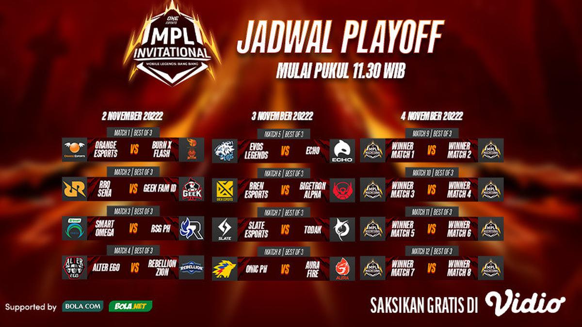 Jadwal Lengkap One Esports MPL Invitational 2022 (MPLI 2022) Live Vidio 2-6 November : Ada 8 Wakil Indonesia