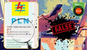 Penelusuran  klaim link hadiah PLN Tahun Baru 2026.