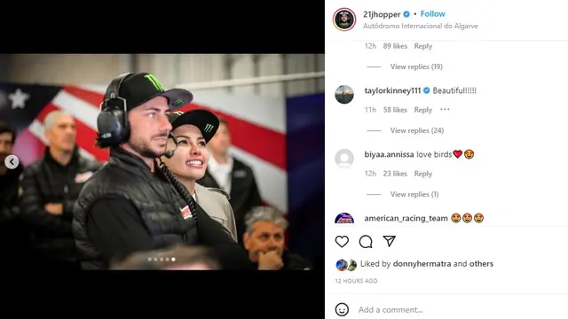 Nikita Mirzani bertemu pembalap John Hopkins di Portugal (Foto: Instagram nikitamirzanimawardi_172)