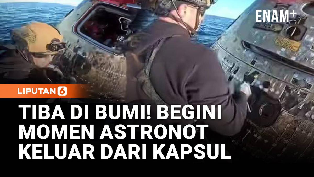 Detik-Detik Astronot Keluar dari Kapsul Setelah Tiba di Bumi